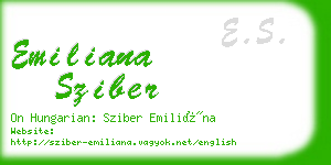 emiliana sziber business card